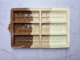 Molde silicona 6 tabletas o barras chocolate 